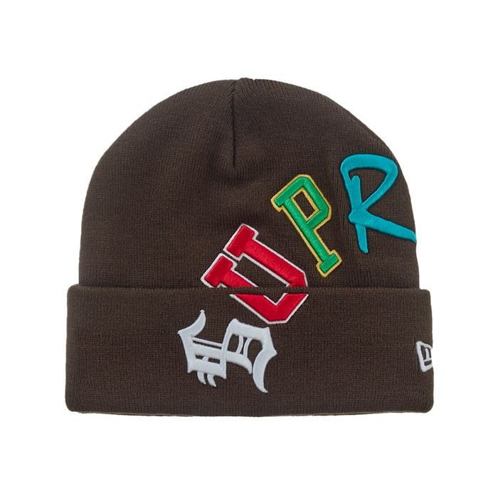 Шапка Supreme New Era Arc Beanie Brown Шапка Supreme New Era Arc Beanie Brown