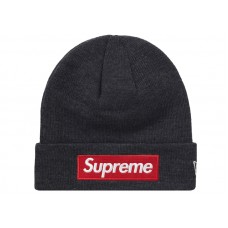 Supreme New Era Box Logo Beanie (FW21) Charcoal