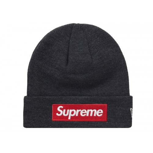 Supreme New Era Box Logo Beanie (FW21) Charcoal