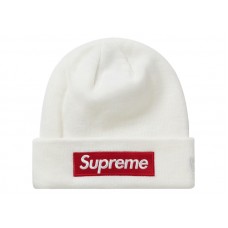 Supreme New Era Box Logo Beanie (FW21) White