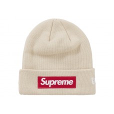 Supreme New Era Box Logo Beanie (FW24) Stone