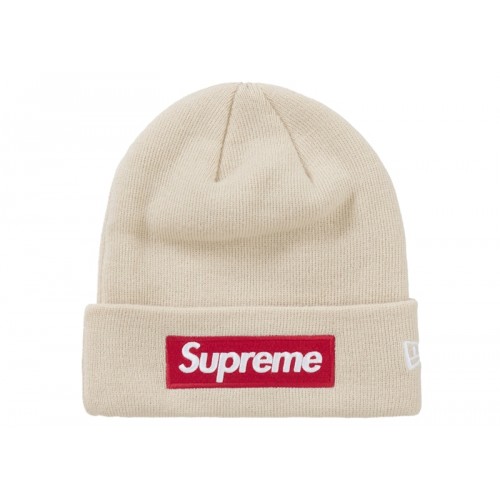 Supreme New Era Box Logo Beanie (FW24) Stone