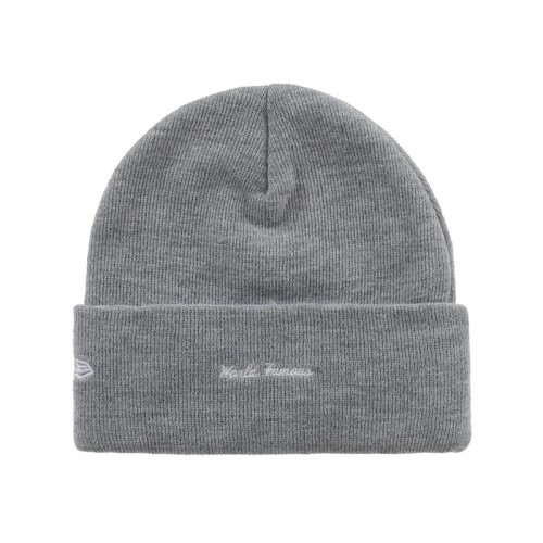 Supreme New Era Box Logo Beanie (FW25) Heather Grey