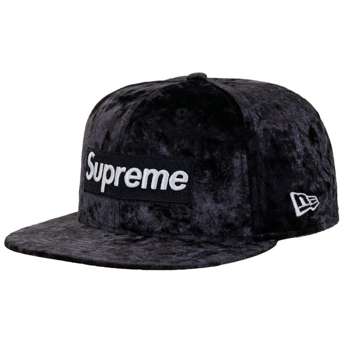 Кепка Supreme New Era Crushed Velvet Box Logo 59Fifty Fitted Hat Black Кепка Supreme New Era Crushed Velvet Box Logo 59Fifty Fitted Hat Black