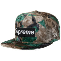 Supreme New Era Crushed Velvet Box Logo 59Fifty Fitted Hat Woodland Camo