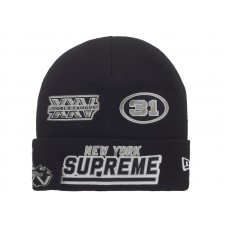 Supreme New Era Football Beanie Black