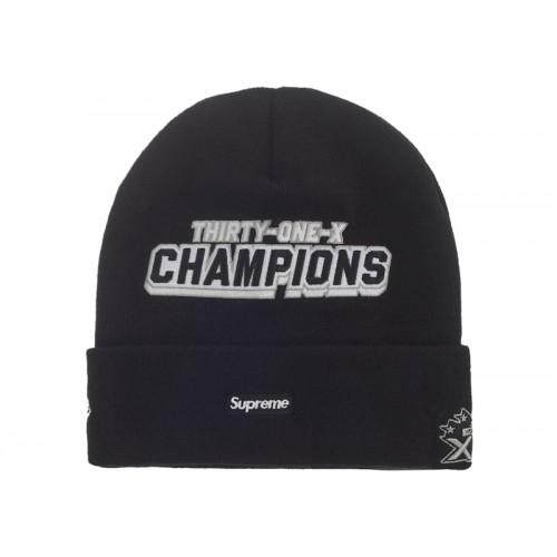 Supreme New Era Football Beanie Black