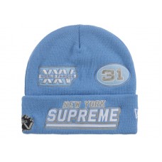 Supreme New Era Football Beanie Light Blue