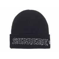 Supreme New Era Old English Beanie Black