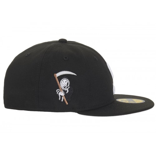 Supreme New Era Reaper S Logo 59Fifty Fitted Hat Black