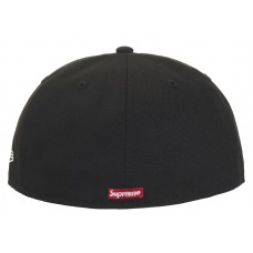 Supreme New Era Reaper S Logo 59Fifty Fitted Hat Black