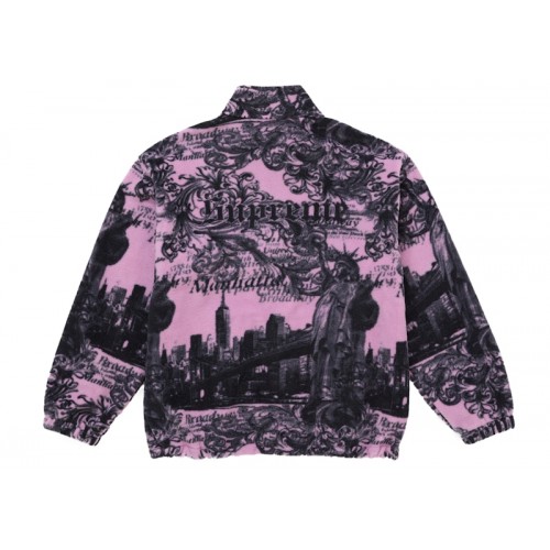Supreme New York Fleece Jacket Pink