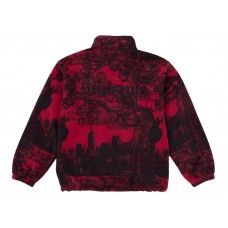 Supreme New York Fleece Jacket Red
