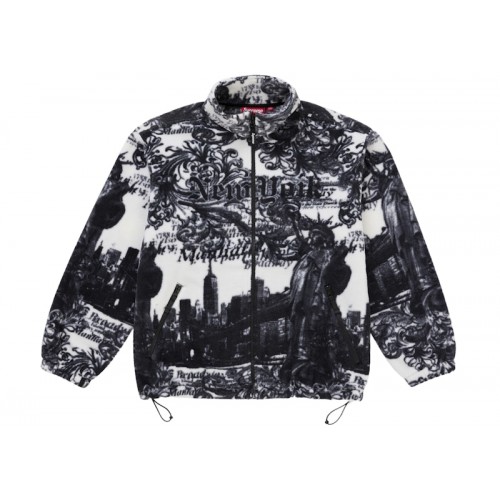 Supreme New York Fleece Jacket White
