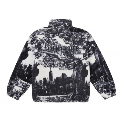 Supreme New York Fleece Jacket White