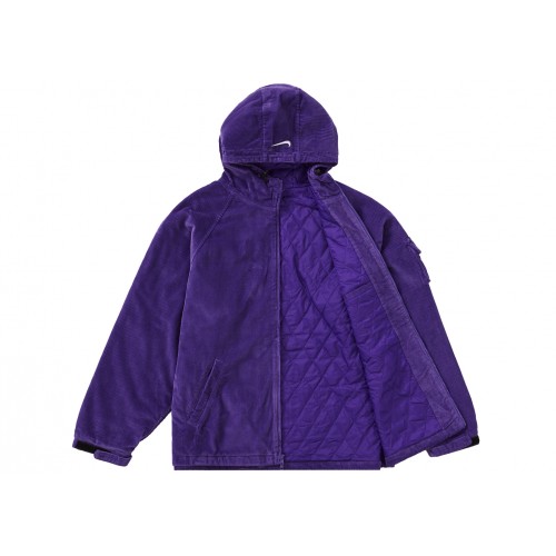 Оригинальный шмот Supreme Nike Arc Corduroy Hooded Jacket Purple - 70см