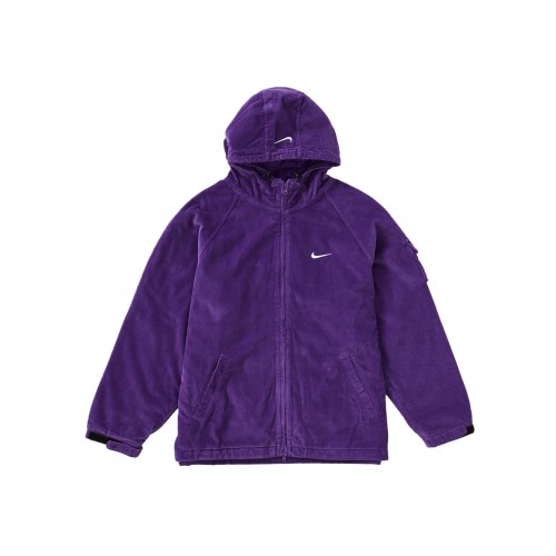 Оригинальный шмот Supreme Nike Arc Corduroy Hooded Jacket Purple - 70см