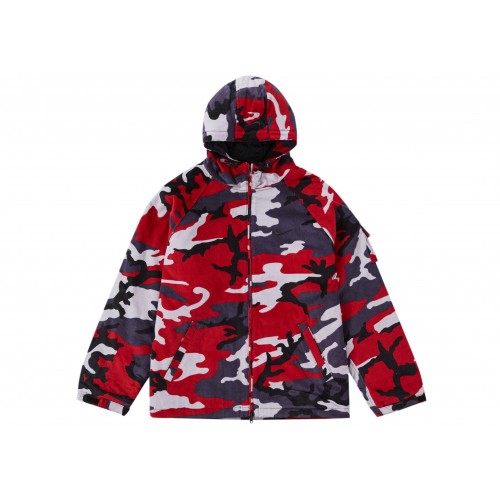 Оригинальный шмот Supreme Nike Arc Corduroy Hooded Jacket Red Camo - 70см