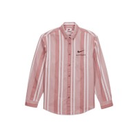 Supreme Nike Cotton Twill Shirt Pink Stripe