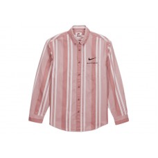 Supreme Nike Cotton Twill Shirt Pink Stripe