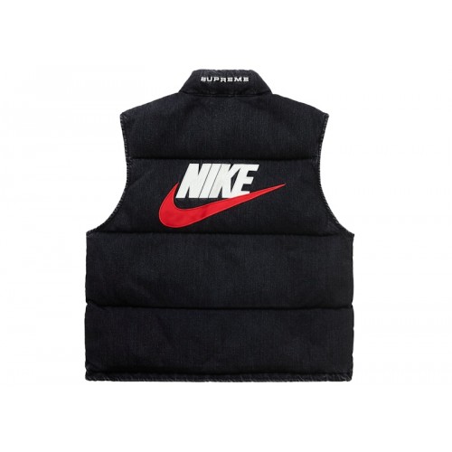 Оригинальный шмот Supreme Nike Denim Puffer Vest Black