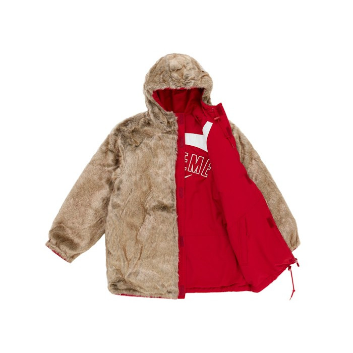 Парка Supreme Nike Faux Fur Reversible Parka Red Парка Supreme Nike Faux Fur Reversible Parka Red