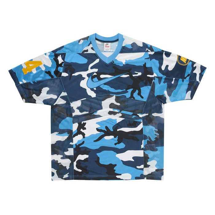 Джерси Supreme Nike Football Jersey Blue Camo Джерси Supreme Nike Football Jersey Blue Camo