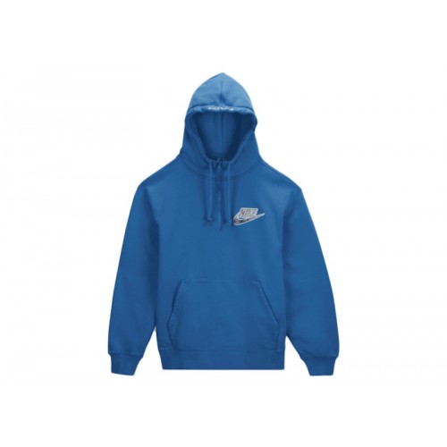 Supreme Nike Half Zip Hooded Sweatshirt Blue