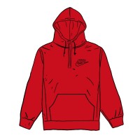 Supreme Nike Half Zip Hooded Sweatshirt Red