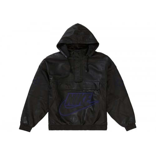 Supreme Nike Leather Anorak Black
