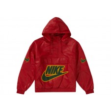 Supreme Nike Leather Anorak Red
