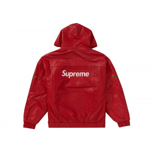 Supreme Nike Leather Anorak Red