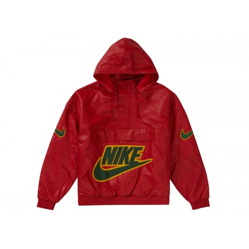 Supreme Nike Leather Anorak Red
