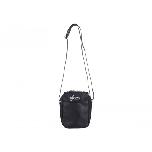 Supreme Nike Leather Shoulder Bag Black