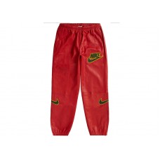 Supreme Nike Leather Warm Up Pant Red