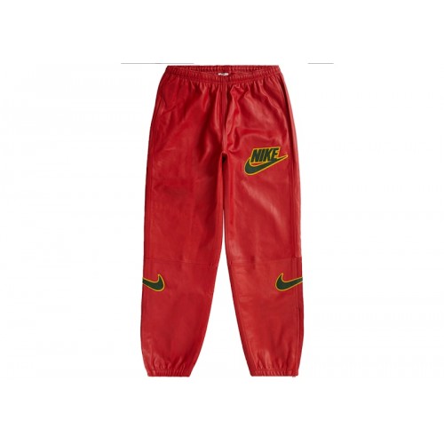 Supreme Nike Leather Warm Up Pant Red