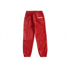 Supreme Nike Leather Warm Up Pant Red