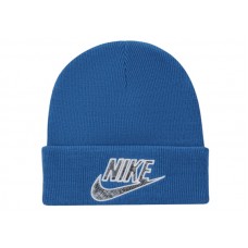 Supreme Nike Snakeskin Beanie Blue