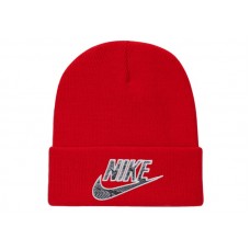 Supreme Nike Snakeskin Beanie Red