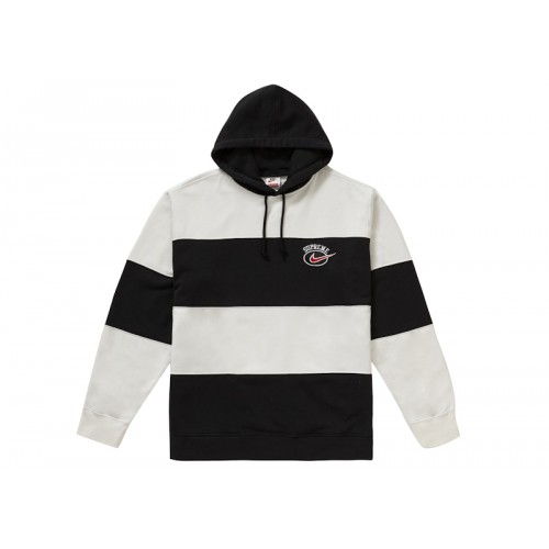 Supreme Nike Stripe Hooded Sweatshirt Black