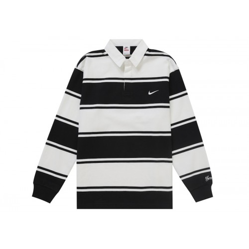 Supreme Nike Stripe Rugby Black