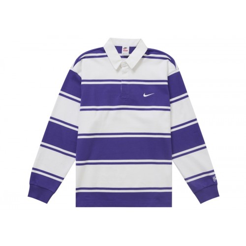 Supreme Nike Stripe Rugby Purple