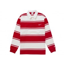 Supreme Nike Stripe Rugby Red