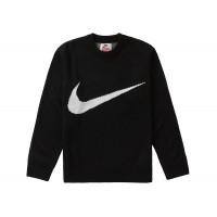 Supreme Nike Swoosh Sweater Black