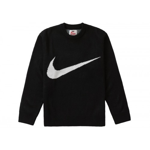 Supreme Nike Swoosh Sweater Black