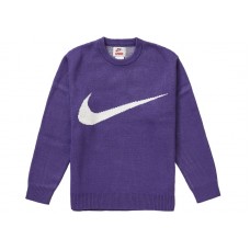 Supreme Nike Swoosh Sweater Purple