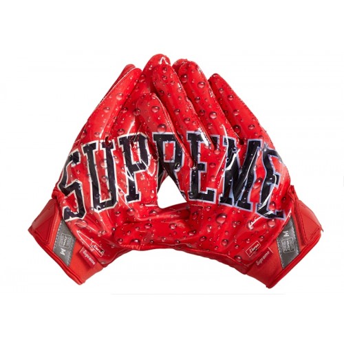 Supreme Nike Vapor Jet 4.0 Football Gloves Red