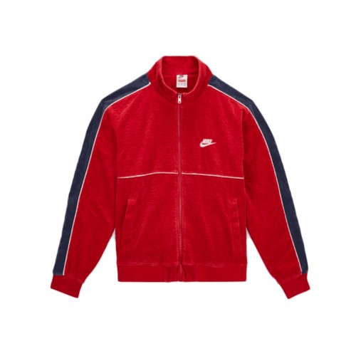 Supreme Nike Velour Track Jacket Red
