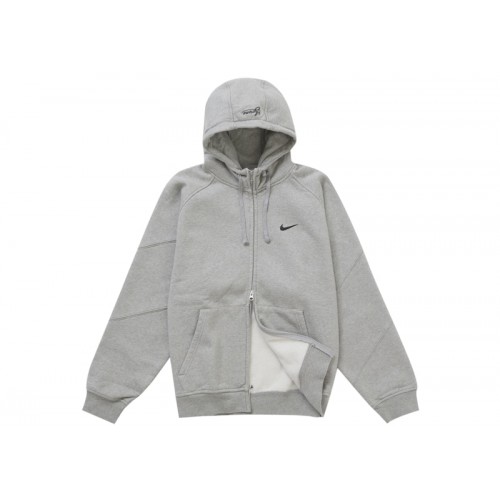 Supreme Nike Zip Up Hooded Sweatshirt Heather Grey