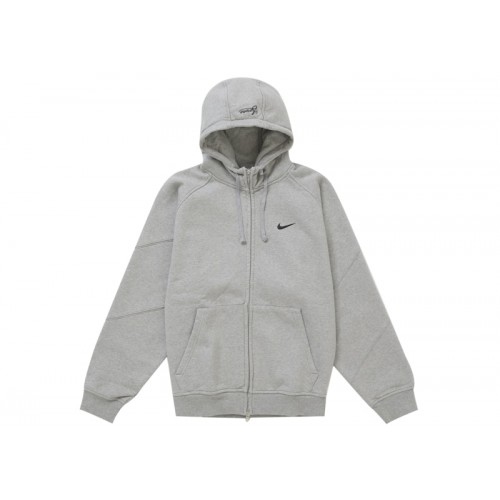 Supreme Nike Zip Up Hooded Sweatshirt Heather Grey